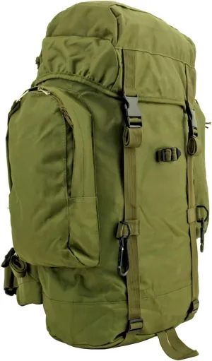 Wilderness Essentials XL Tactical Backpack 66.8L Hunting, Camping, Hiking, Military, Assualt, Bug Out Military Green Molle Adventure Daypack, Large