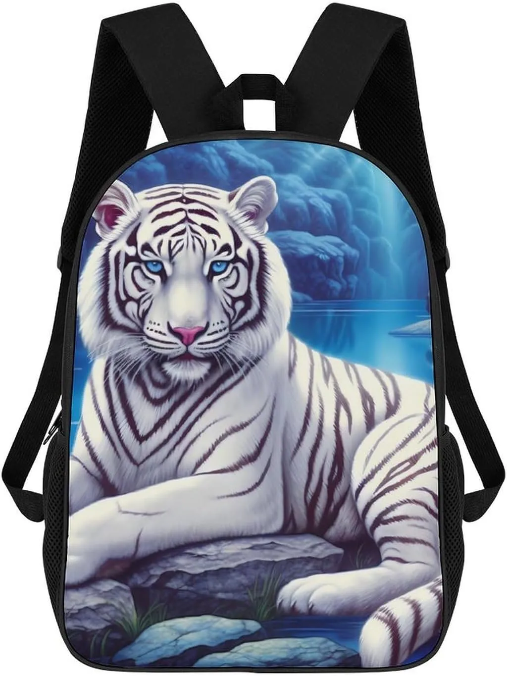 Wildlife Siberian White Tiger Travel Laptop Backpack for Men Women Fashion 17 Inch Shoulder Bag Bookbag Daypack