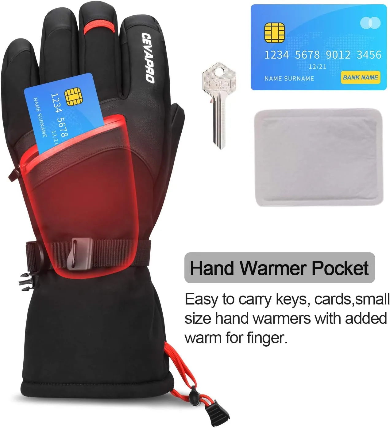 Winter Gloves for Men & Women - Snowboard & Ski Gloves, Waterproof & Insulated, Windproof for Cold Weather