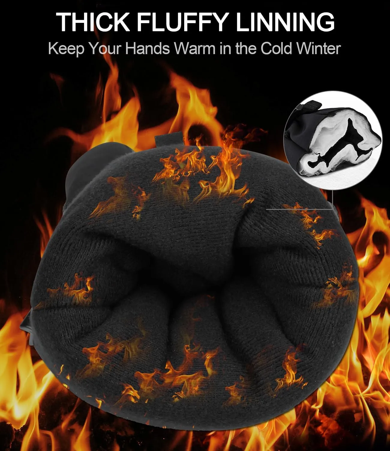 Winter Gloves for Men & Women - Snowboard & Ski Gloves, Waterproof & Insulated, Windproof for Cold Weather