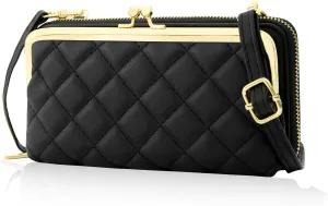 Women Small Shoulder Crossbody Bag Kiss Lock Fashion Designer Phone Purse