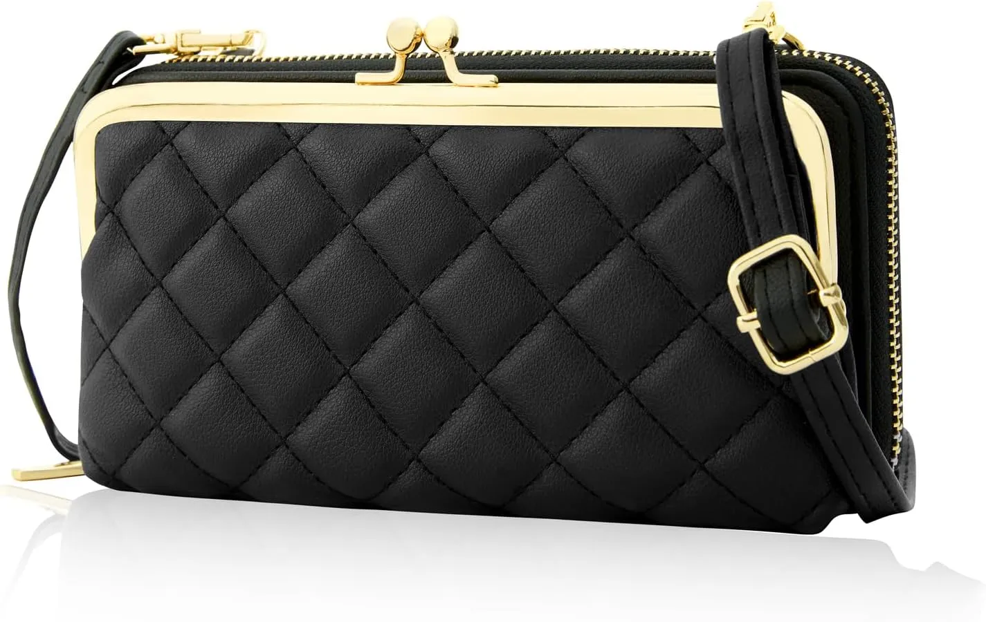 Women Small Shoulder Crossbody Bag Kiss Lock Fashion Designer Phone Purse