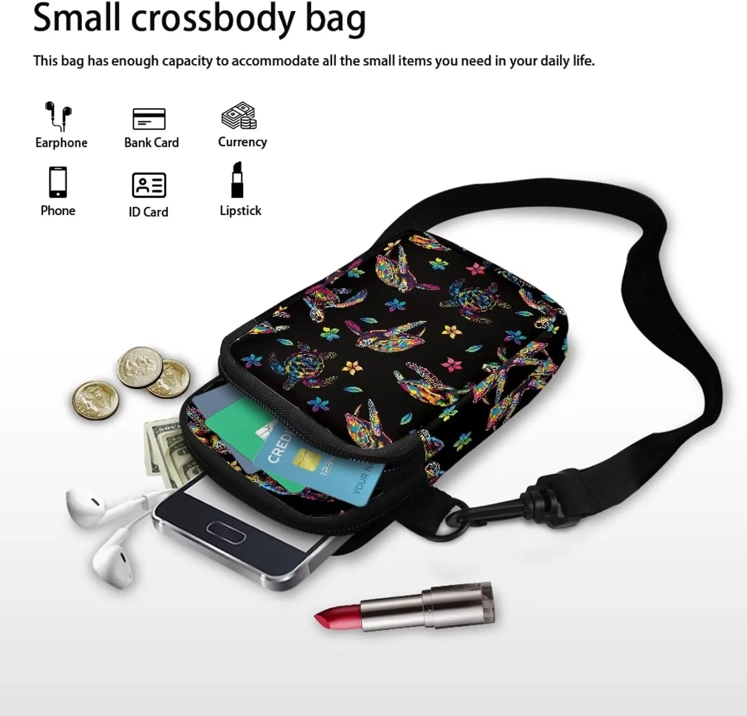Women's Casual One Shoulder Handbag with Adjustable Strap Double Layered Zipper Snap Ring Fashion Bag