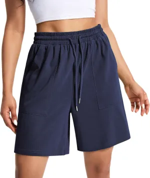 Womens Cotton Sweat Shorts Casual Summer Short Loose Drawstring Lounge Running Athletic Shorts with Pockets