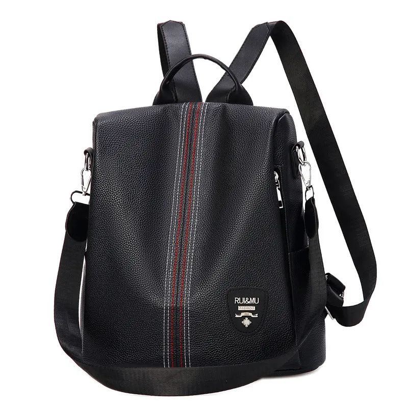 Women's Leather Large Capacity Backpack