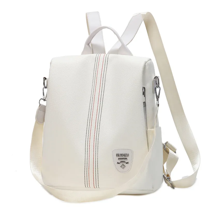 Women's Leather Large Capacity Backpack