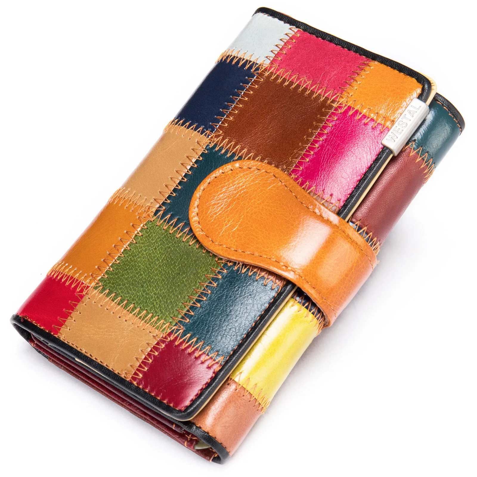 Women's wallet long leather zipper Bohemia elegant