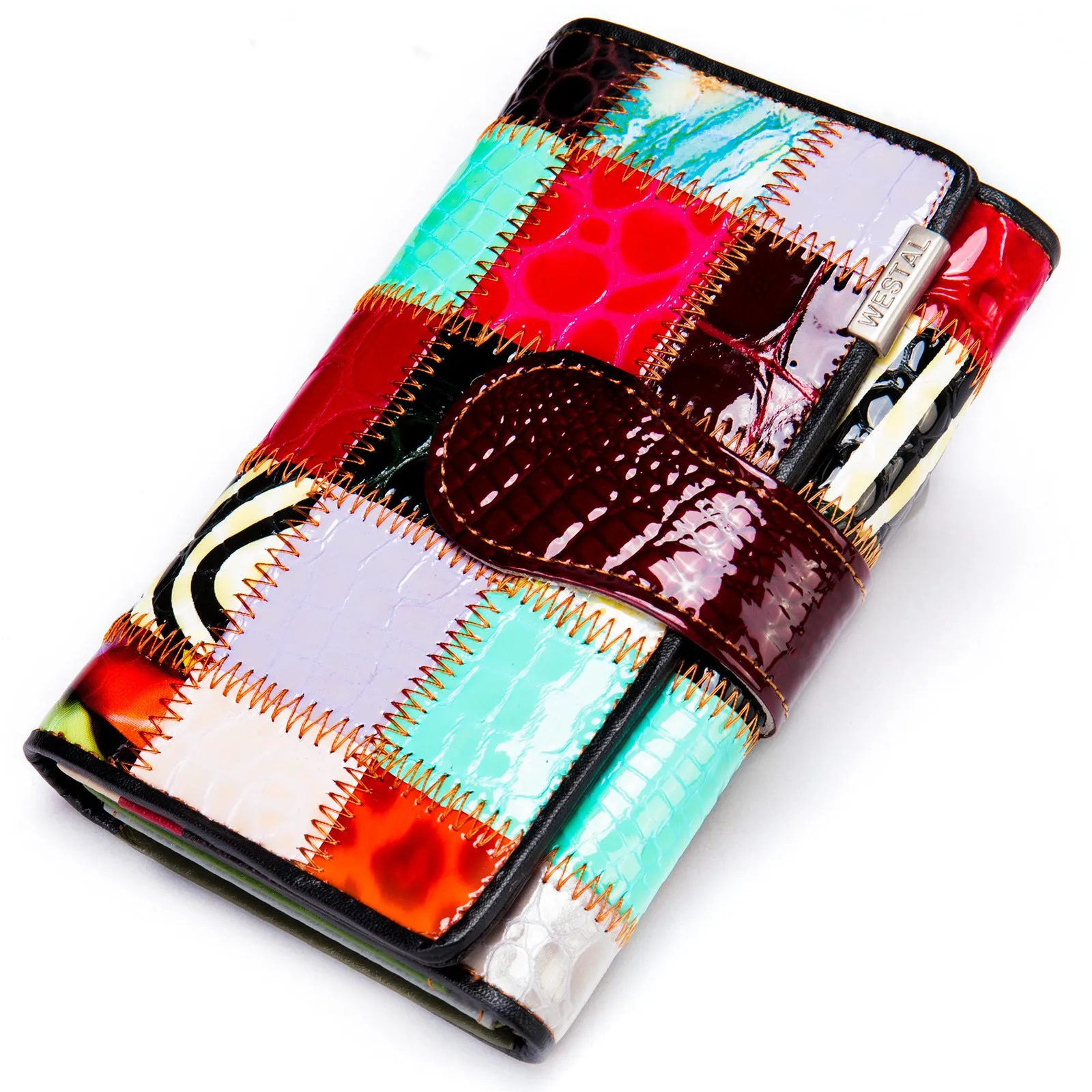 Women's wallet long leather zipper Bohemia elegant