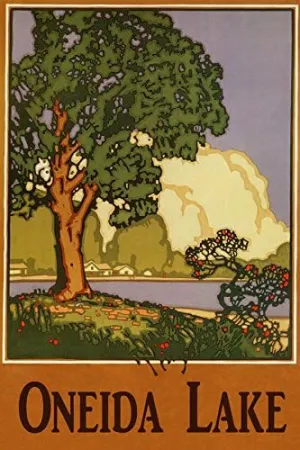 WONDERFULITEMS ONEIDA LAKE NEW YORK SYRACUSE GREAT LAKES UNITED STATES USA LANDSCAPE TRAVEL TOURISM VINTAGE POSTER REPRO ON PAPER OR CANVAS (12" X 16" IMAGE ON CANVAS SHIPPED ROLLED UP)