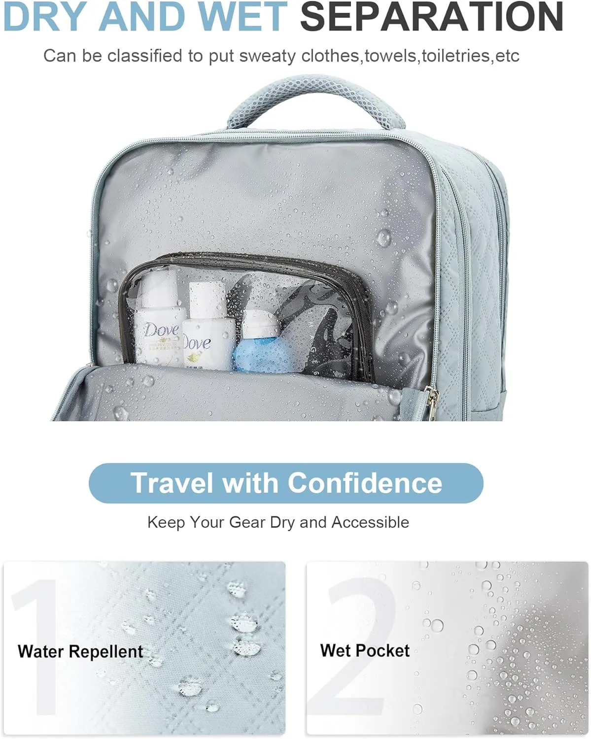 WONHOX Large Travel Backpack Carry on Flight Approved Laptop Work Business Backpack for Women Men Mochila de Viaje