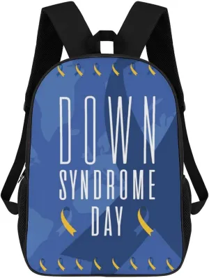 World Down Syndrome Awareness Day Backpack for Worker Business Hiking Travel Bag Shoulders Bag
