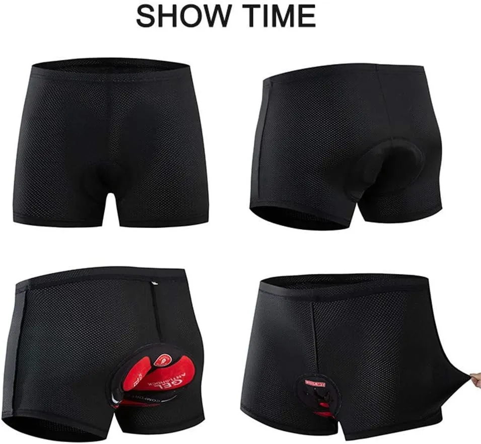 WOSAWE Men's Baggy Cycling Shorts Quick Dry Mountain Bike Bottoms MTB Padded Shorts with 7 Pockets