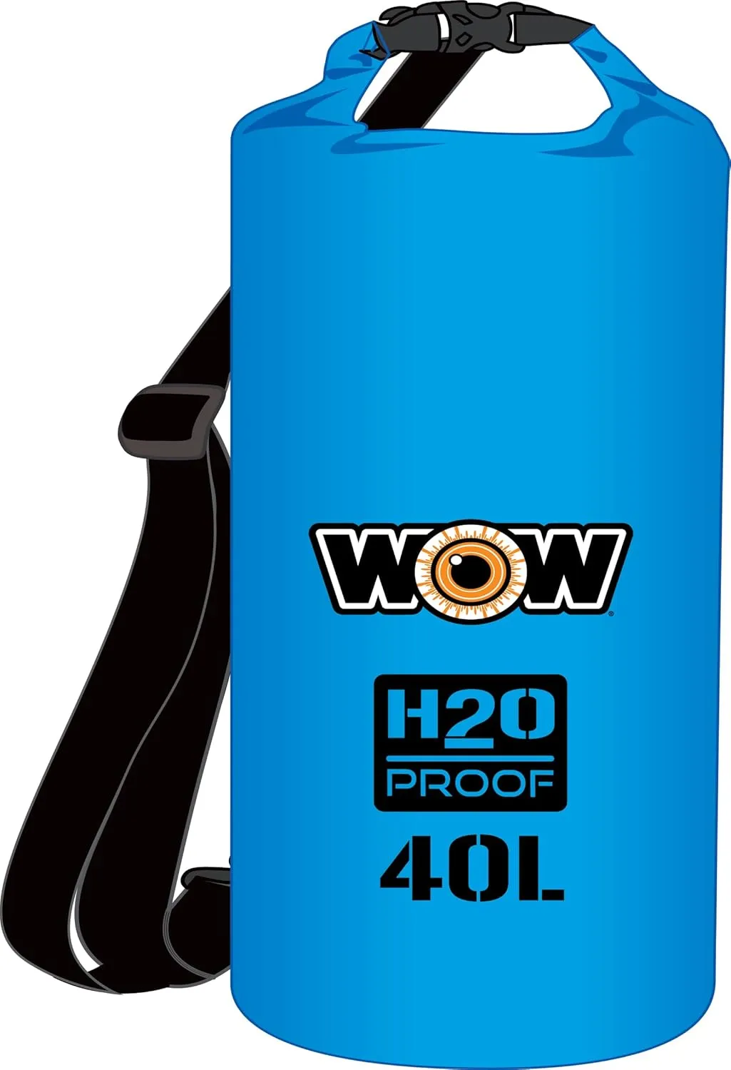 WOW Sports H2O Proof Dry Bag, Waterproof Backpack with Mesh Sides and Internal Phone Pocket, Waterproof Bag for Boating, Kayaking, Fishing, and More