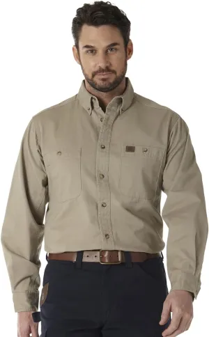 Wrangler Men's Riggs Workwear Logger Twill Long Sleeve Work Shirt