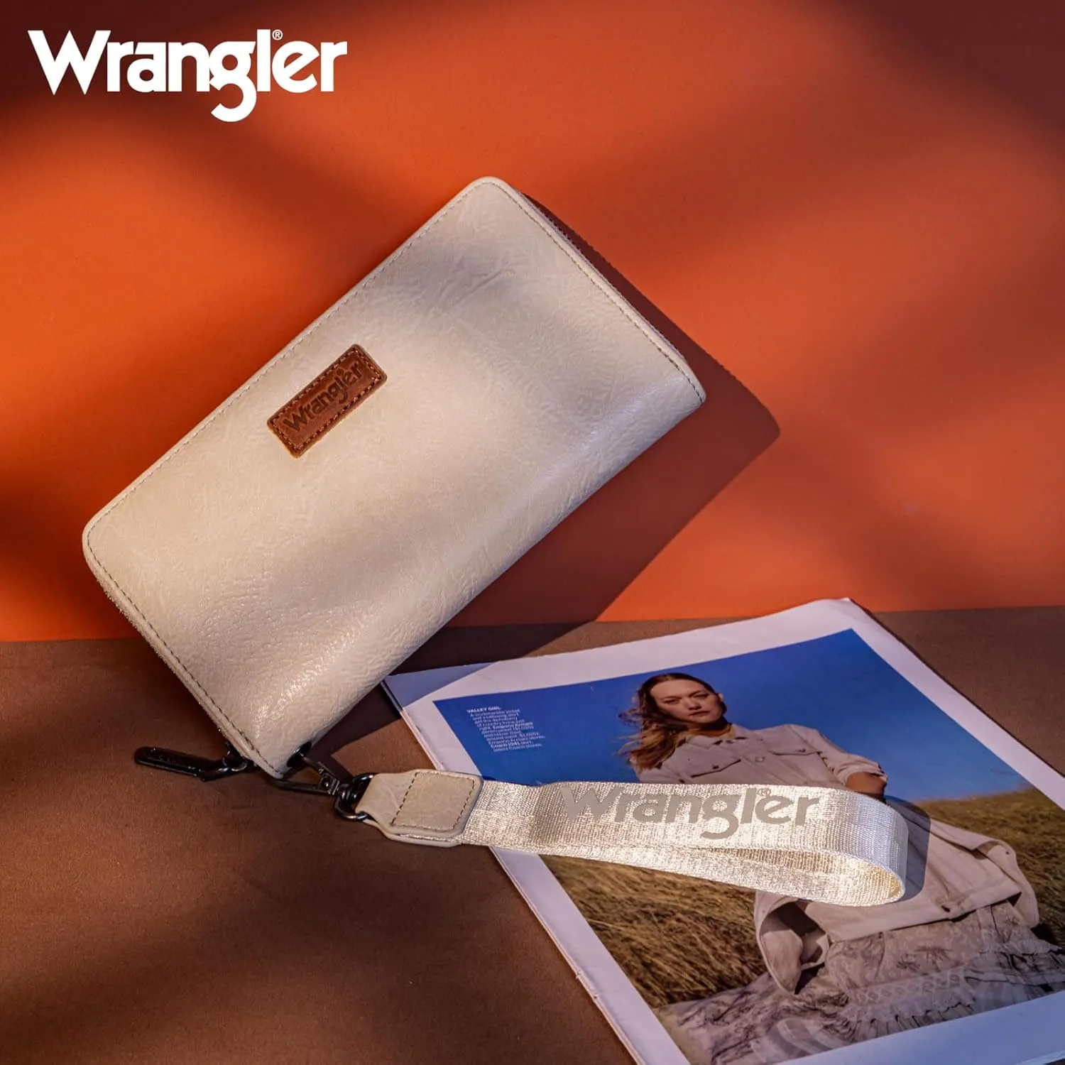 Wrangler Womens Wallet Wristlet Long Purse Designer Clutch Large Capacity Credit Card Holder for Women Men