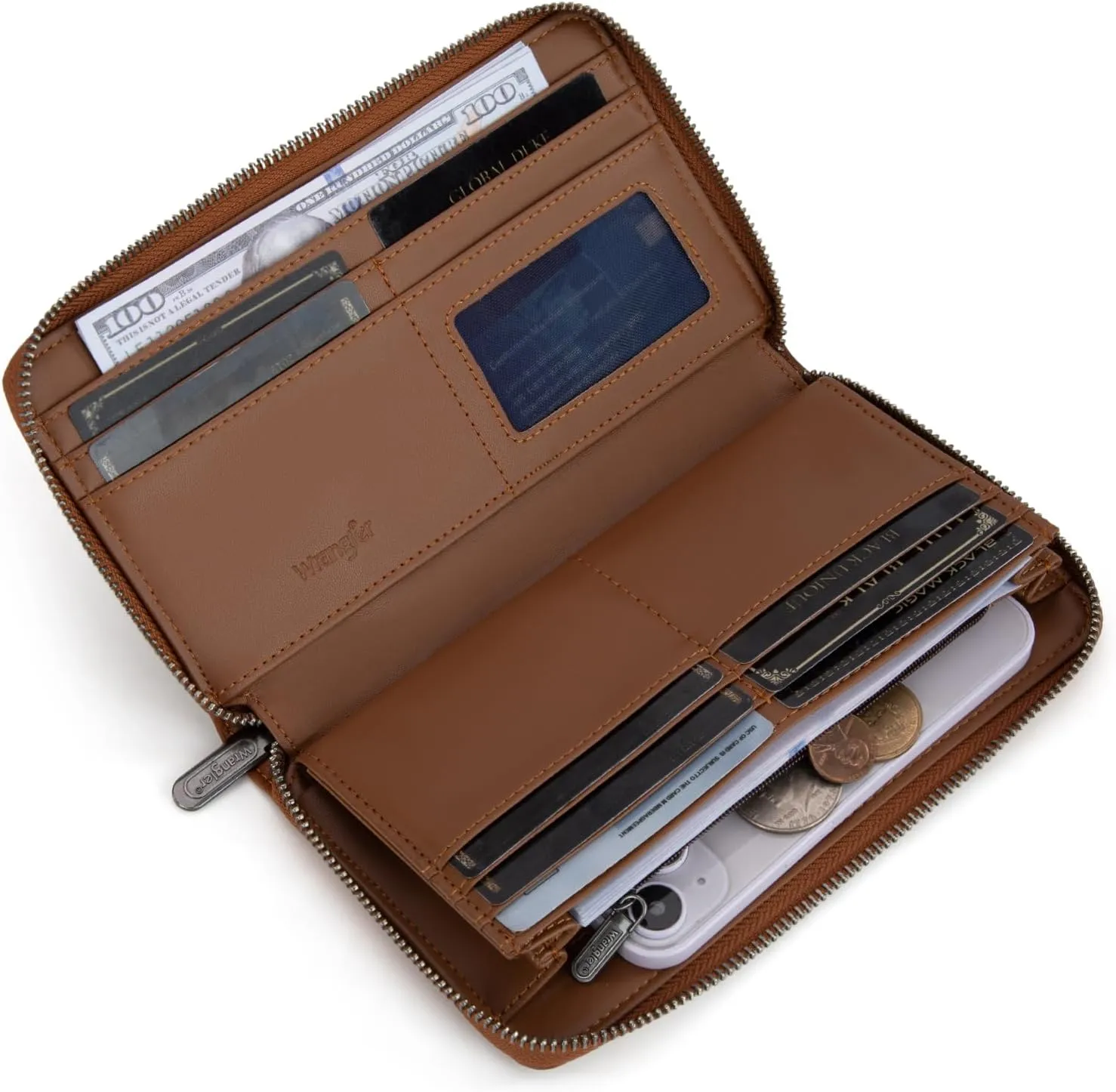 Wrangler Womens Wallet Wristlet Long Purse Designer Clutch Large Capacity Credit Card Holder for Women