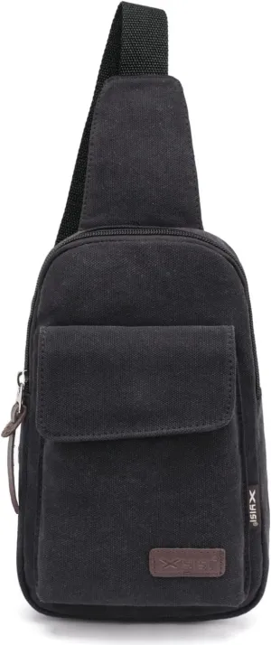 Wxnow Canvas Sling Bag Crossbody Backpack for Women & Men Chest Bag