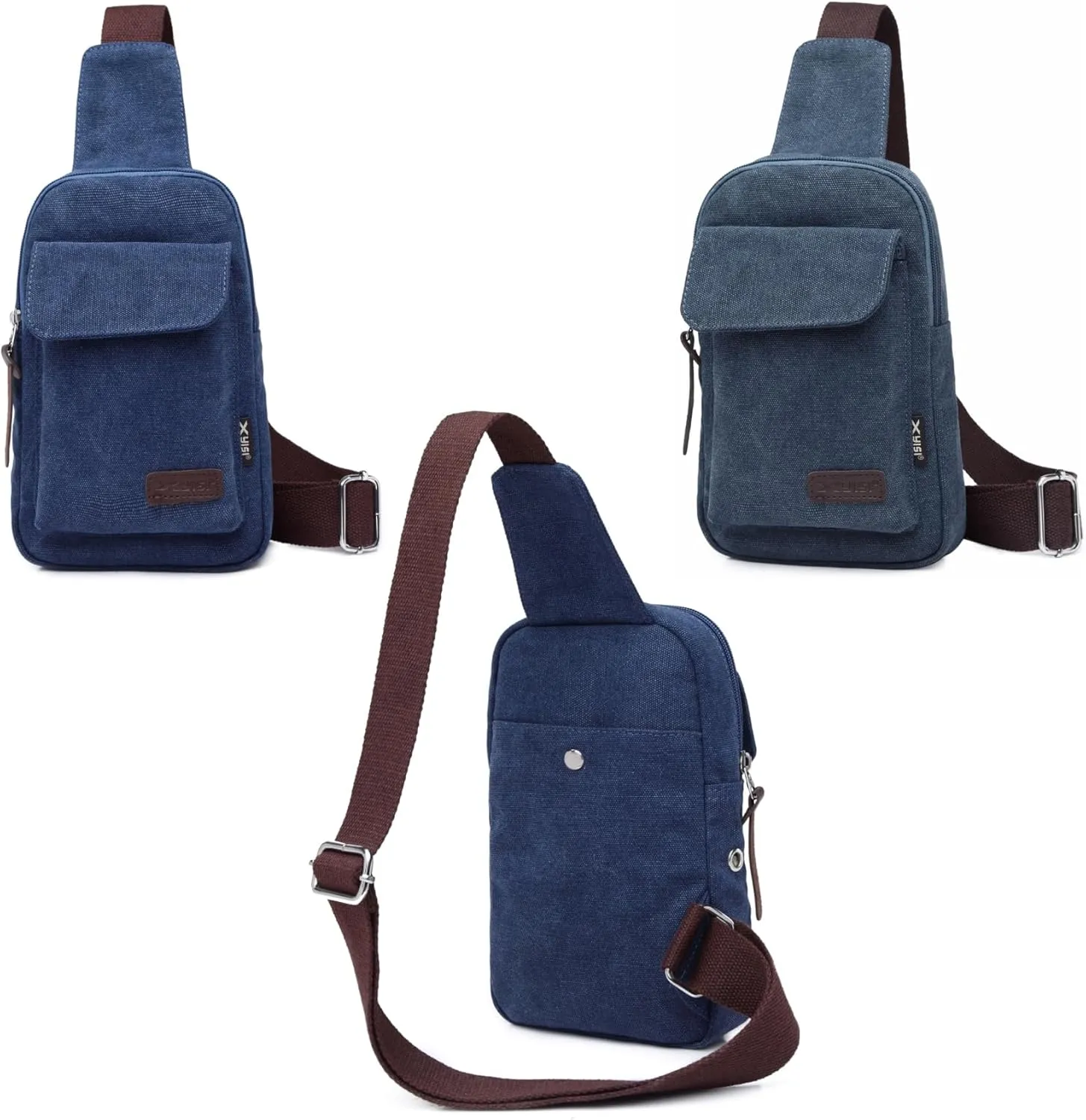 Wxnow Canvas Sling Bag Crossbody Backpack for Women & Men Chest Bag