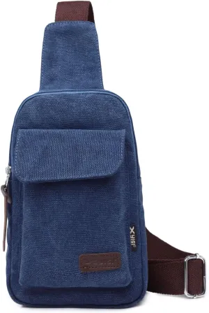 Wxnow Canvas Sling Bag Crossbody Backpack for Women & Men Chest Bag
