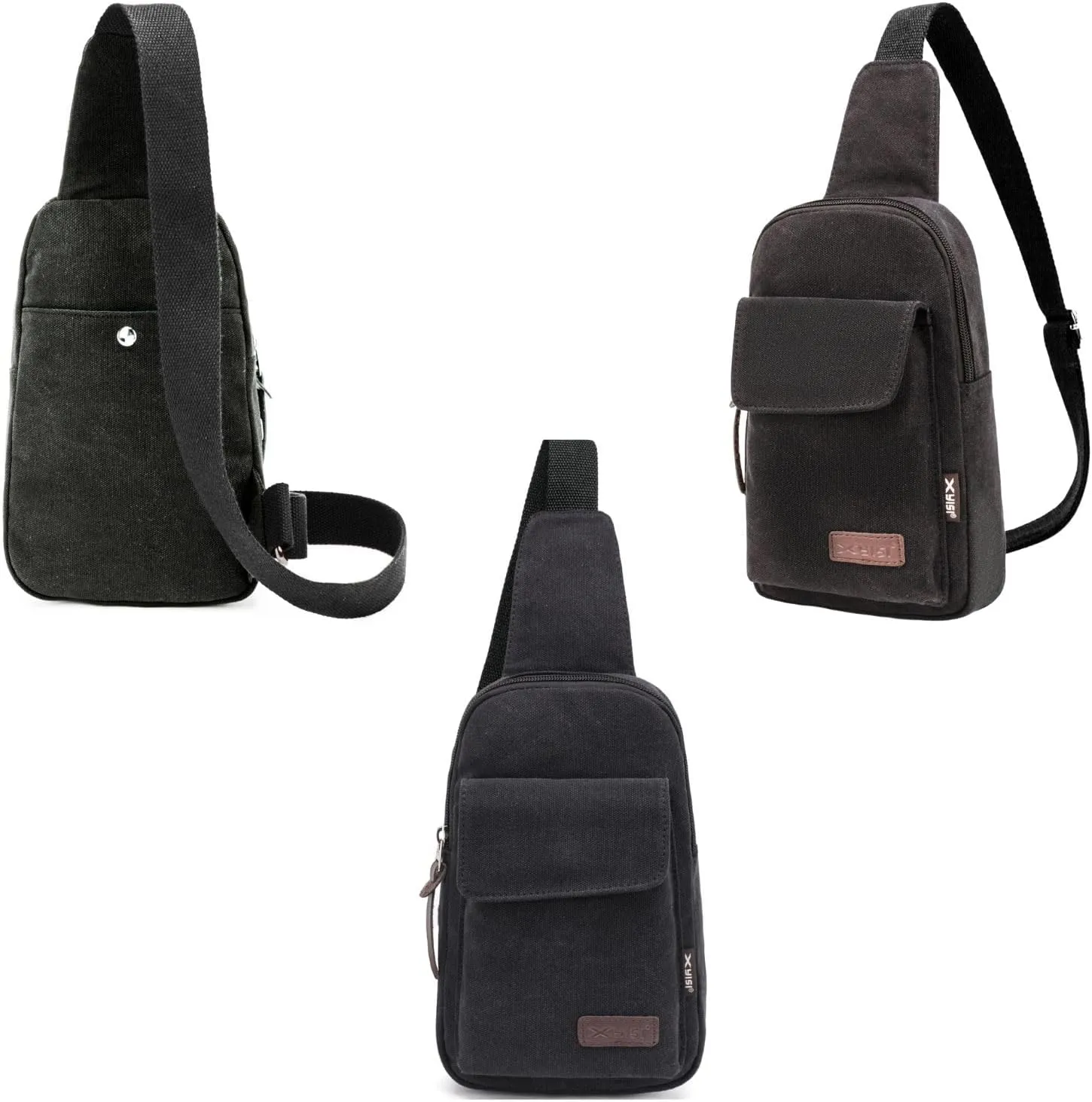 Wxnow Canvas Sling Bag Crossbody Backpack for Women & Men Chest Bag