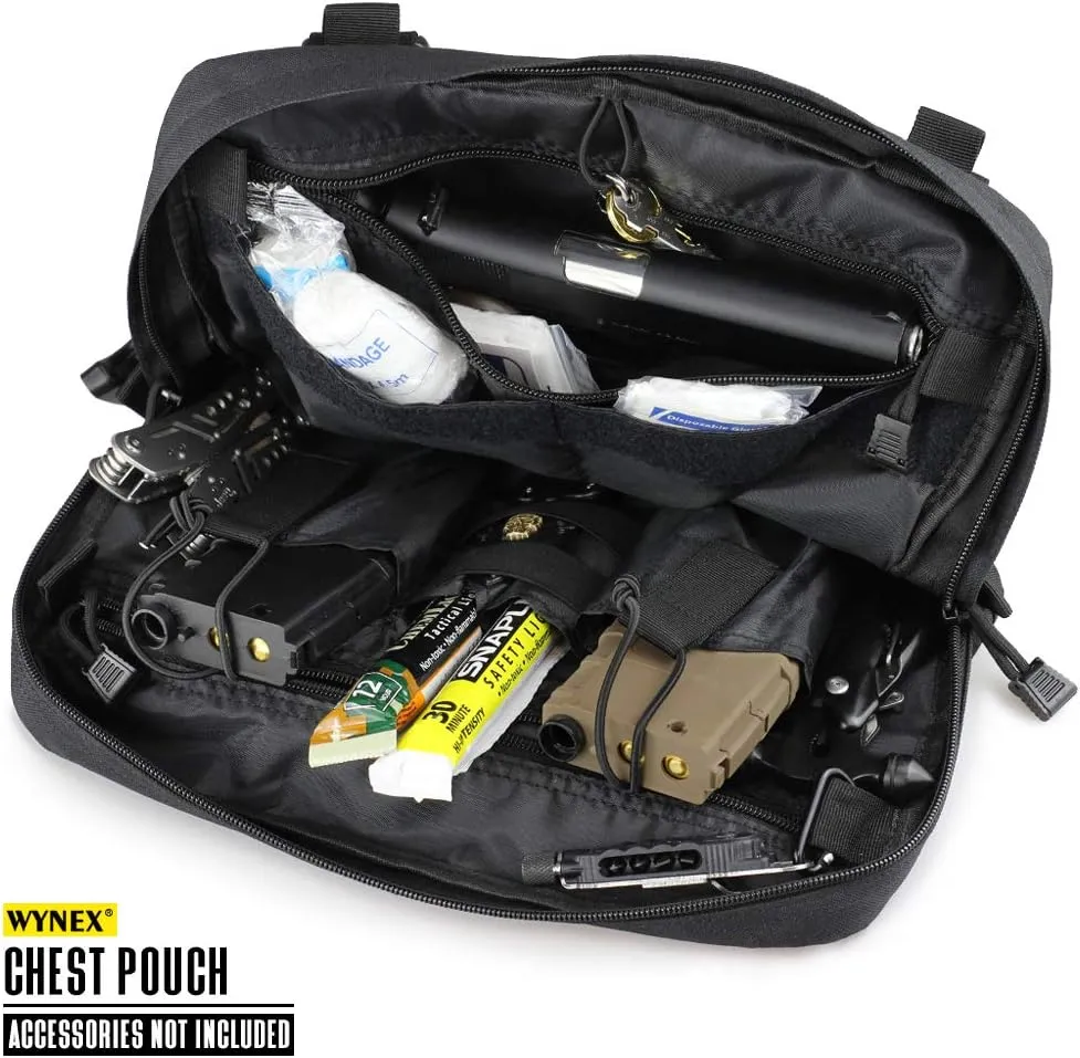 WYNEX Tactical Chest Rig Bag, Recon Kit Bags Combat EDC Front Pouch for Wargame