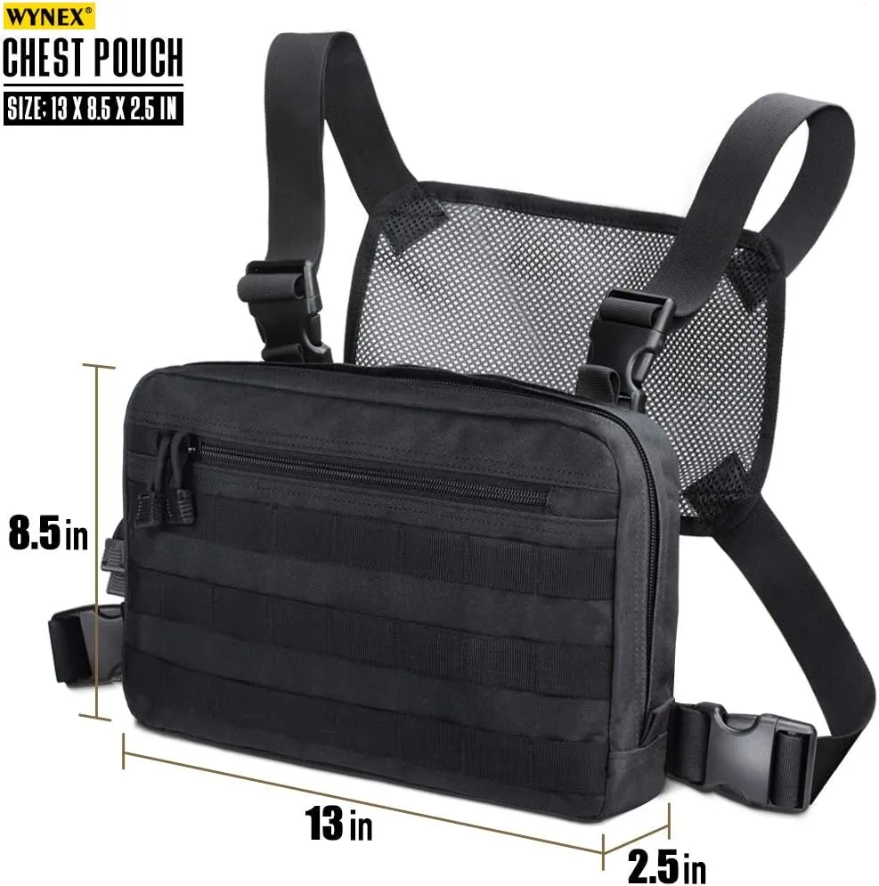 WYNEX Tactical Chest Rig Bag, Recon Kit Bags Combat EDC Front Pouch for Wargame