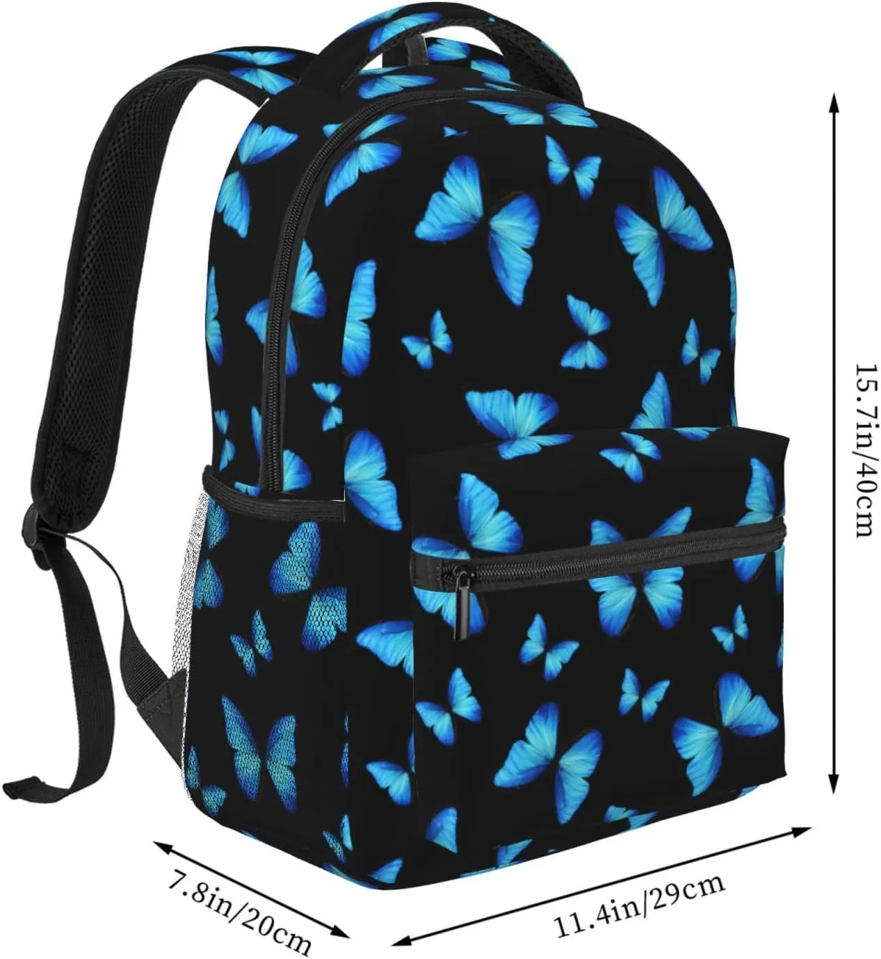 Y2K Butterfly Backpack - Trendy Black Butterfly Gift for Women, 11.4 * 7.8 * 15.7 Inches