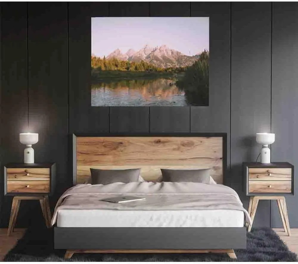 YAAXINB Mountain Range Sunrise Print, Landscape Photography, Nature Wall Art, Home Decor, Grand Tetons Wall Art ，big canvas wall art， for Home Decor，12x16inch