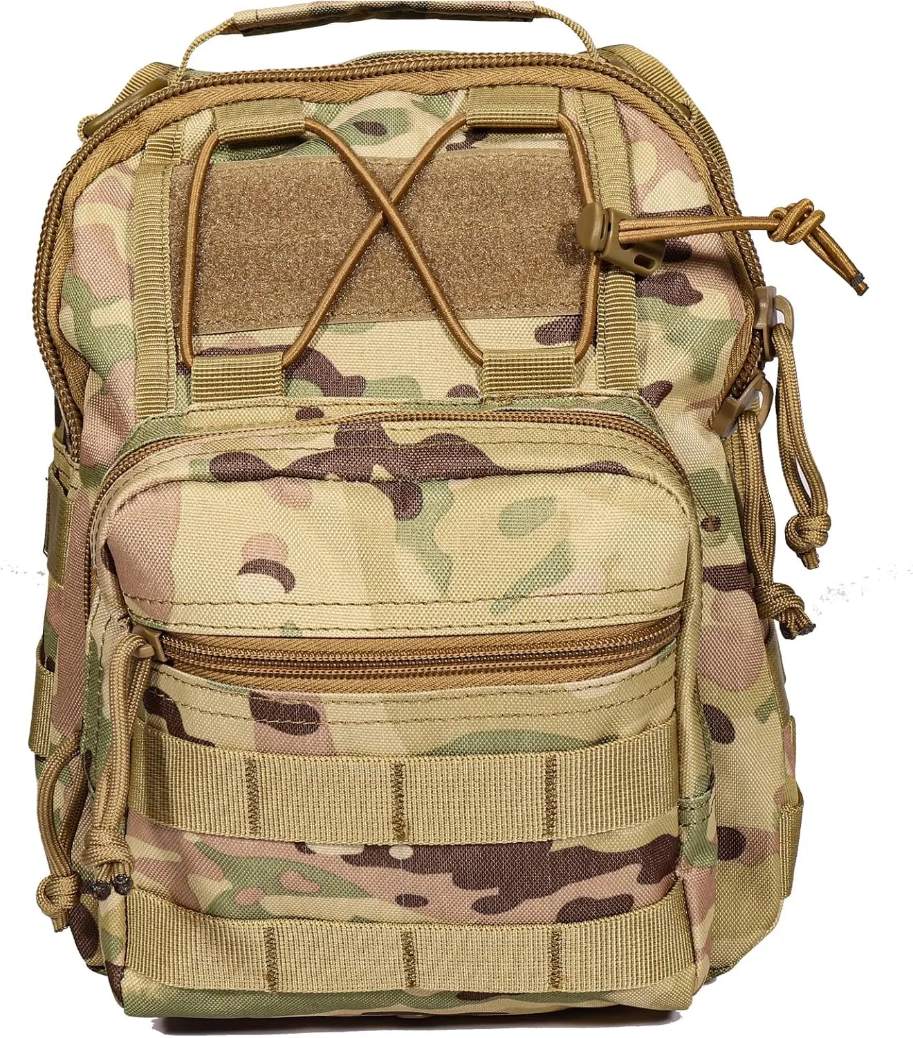 YAKEDA Tactical EDC Backpack Military Sling Backpack Shoulder Bag for Travel,Outdoor,Hiking, (CP) 10.24 * 8.27 * 4.33 inches