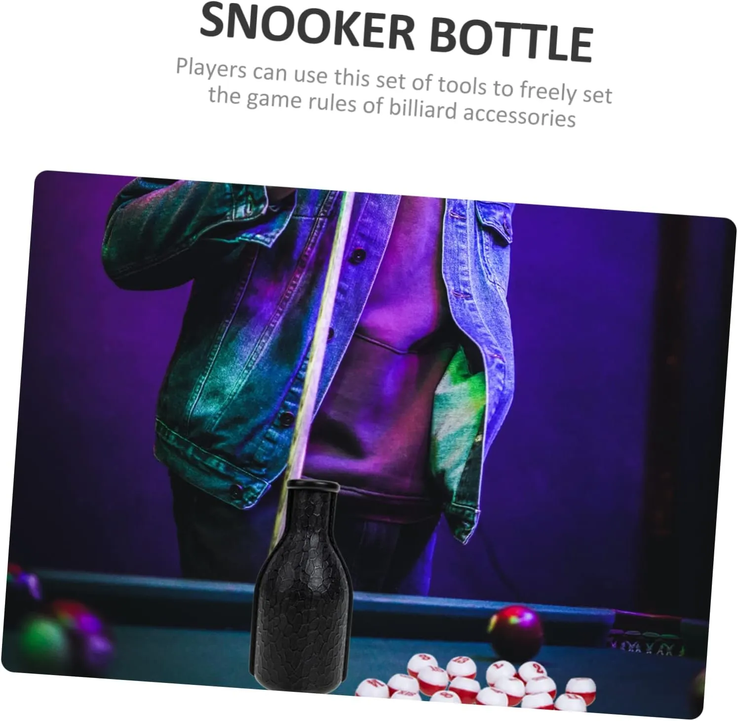 Yardwe 3 Sets Dice Bottle Pool Shaker Bottle Snooker Accessory Billiard Bottle Pool -resistant Snooker Bottle Billiard Supply Billiard Accessory Dice Cup Number Resin