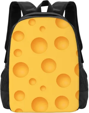Yellow Cheese Pattern Lightweight Packable Backpack Travel Casual Hiking Daypack Foldable Backpack For Men Women