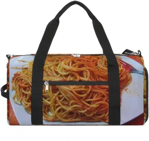Yellow Lemons Pattern Fitness Bag with Large Capacity Backpack And Waterproof Bag