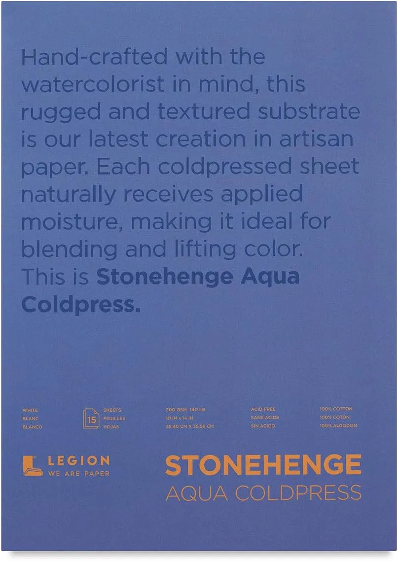 Yupo Paper Stonehenge Aqua Block Hotpress Pad 10"X10" 15 Sheets/Pkg-White 140lb