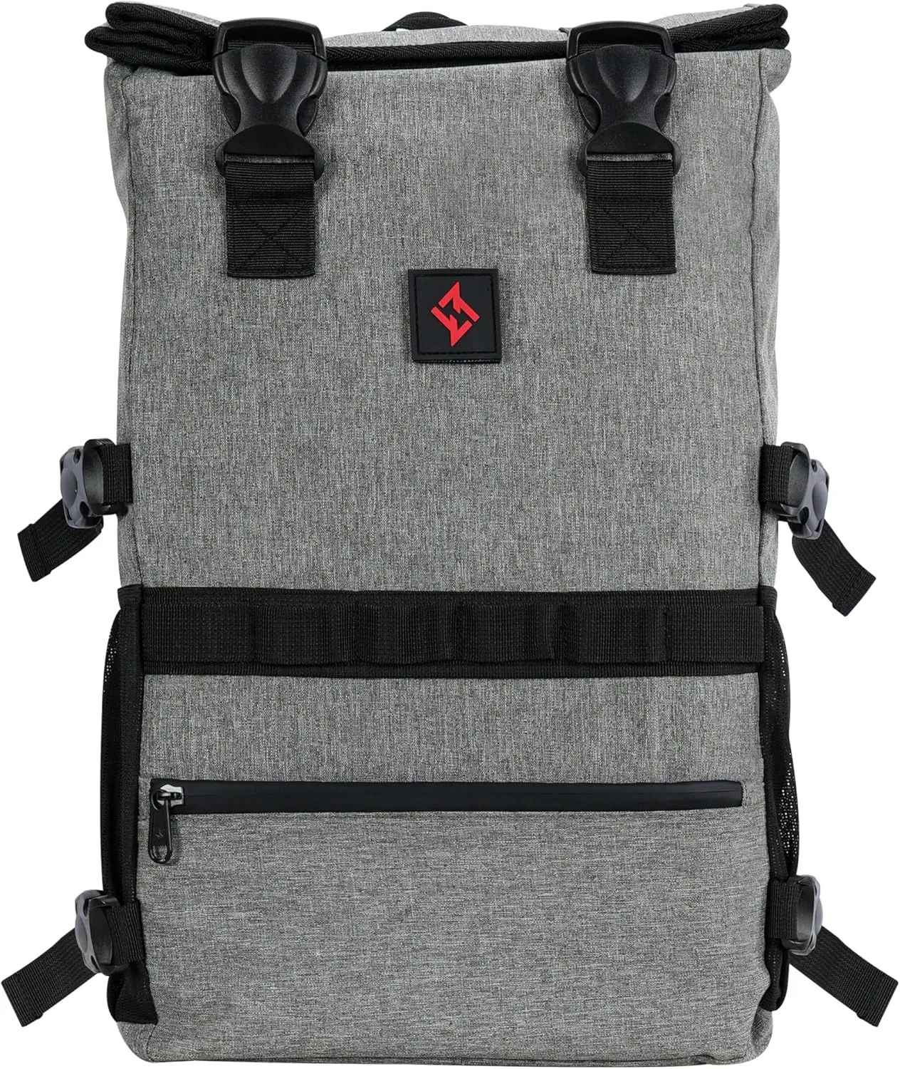 zazzy Smell Proof Bag with Combination Lock, Weather Resistant Lockable Smell Proof Backpack, Expandable Backpack Grey