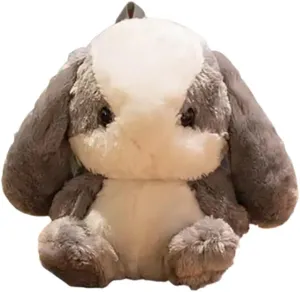 Zealous 20in Lovely Kawaii Lolita Rabbit Plush Backpack Stuffed Animal Toy Plushie (White/Grey)