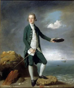ZhiChengHflBM Famous Painting Wall Art Poster Artwork Print Sir Holvering by Johan Zoffany Famous Paintings Replicas for Home Decor 60x90cm