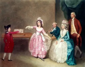 ZhiChengHflBM Vintage Painting Print Art Painting on Canvas Art Painting on Canvas Famous Painting by Johan Zoffany Picture Decoration Wall Art for Home Decor 60x90cm