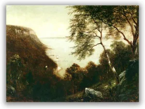 ZHPLIX David Johnson Art Prints Famous Oil Painting View of Palisades, Hudson River Giclee Print On Canvas Canvas Wall Art Picture Reproduction Wall Decor 40x54cm Frameless