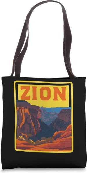 Zion National Park Vintage Utah Canyon Eighties Tote Bag