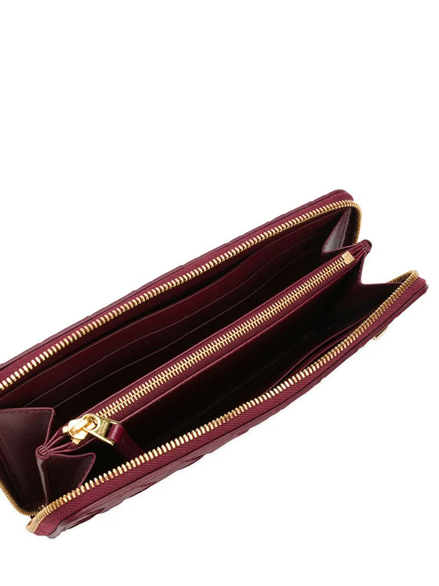 Zip Around Wallet in Bordeaux