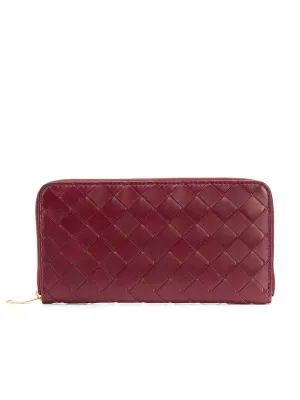 Zip Around Wallet in Bordeaux